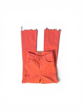MOTHER High-Rise Coral Orange Women's Jeans
